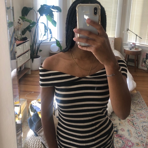 Reformation Rivera Top in black & cream - Picture 2 of 3